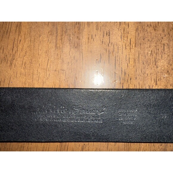 Eddie Bauer Men’s Black Leather Belt Made in USA 1.5” Heavy-Duty Buckle Sz 38 - Picture 4 of 5